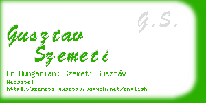 gusztav szemeti business card